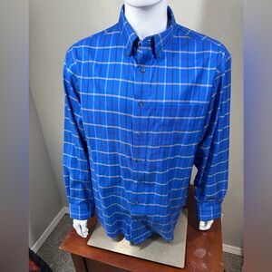 Men's Blue Plaid Jos.a. Bank shirt
